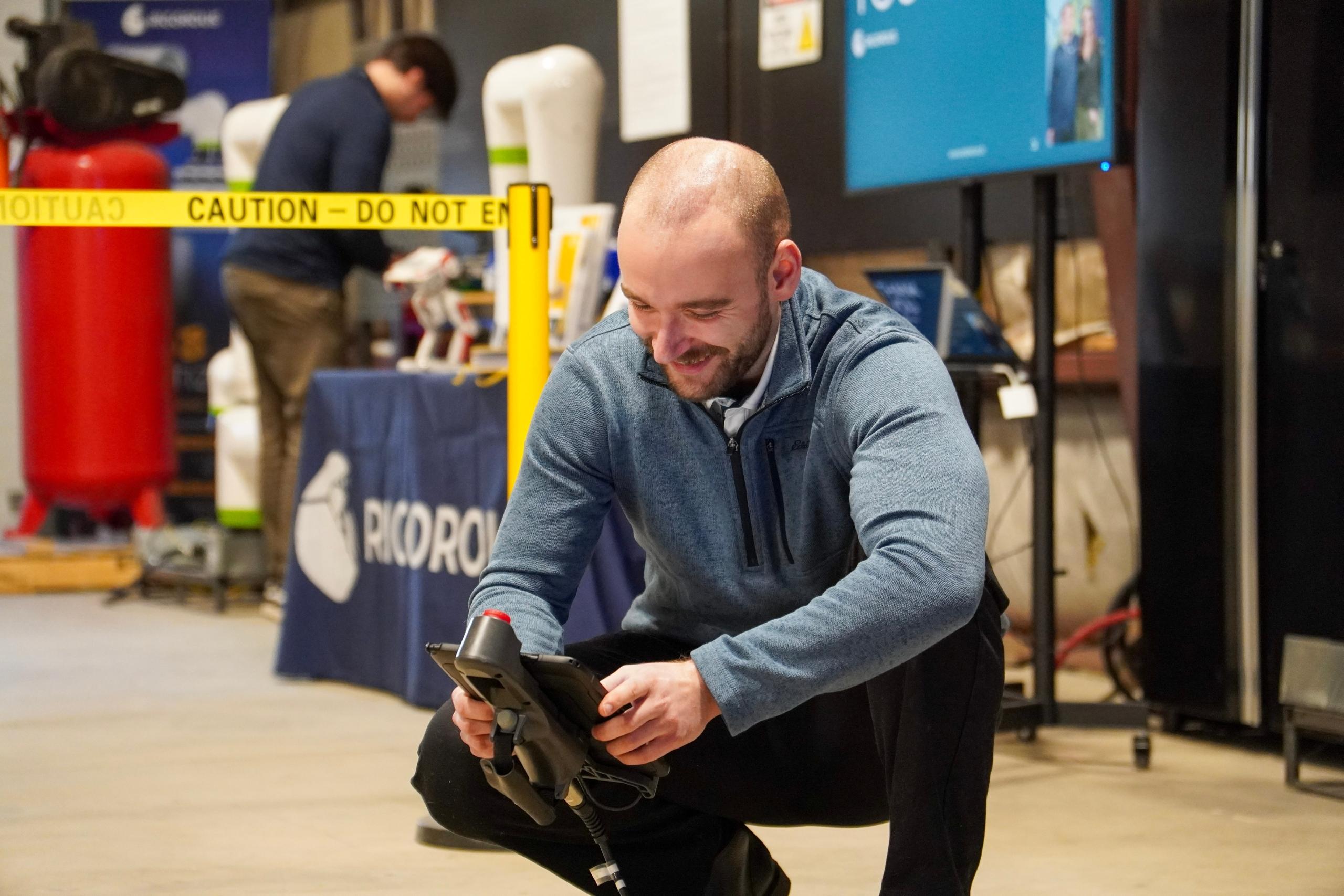 Vermont software engineer drives a robotic teach pendant